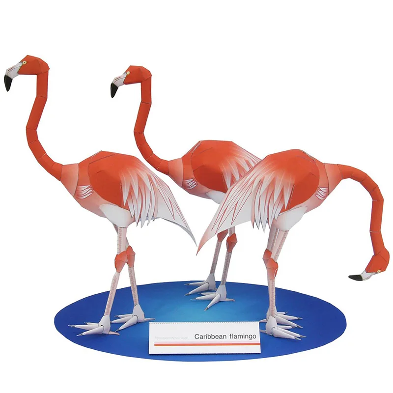 Art Craft With Cardboard - Caribbean Flamingo Vouwen Drie Vogel Origami