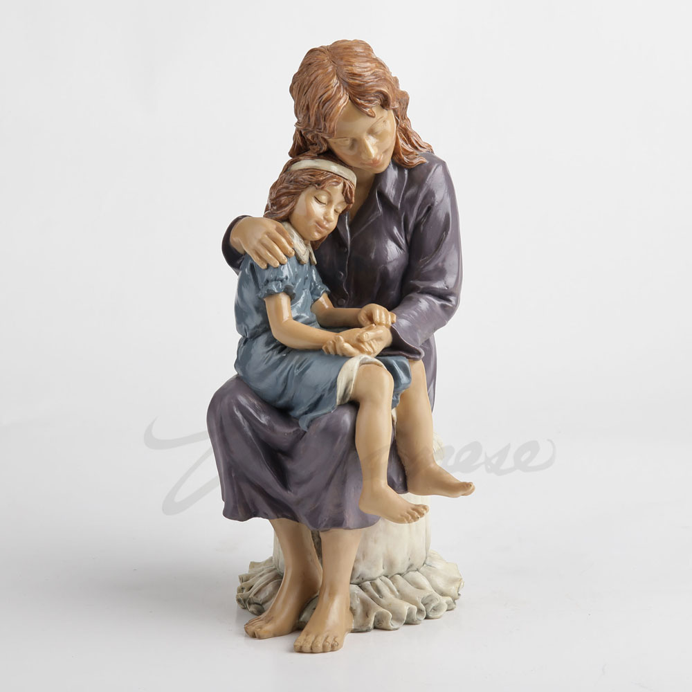 Art Craft Mother'S Day - Hars Moeder en Dochter Omhelzing Beeldje
