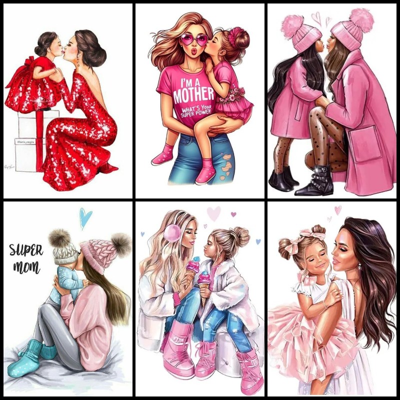 Art Craft Mother'S Day - Moeder Dochter Kunst Hobby 5d Diy