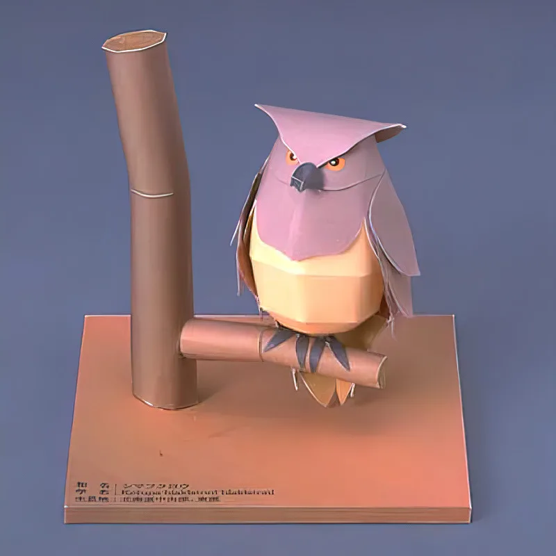Art Craft With Cardboard - Blakiston's Vis Uilen Origami Art Mini