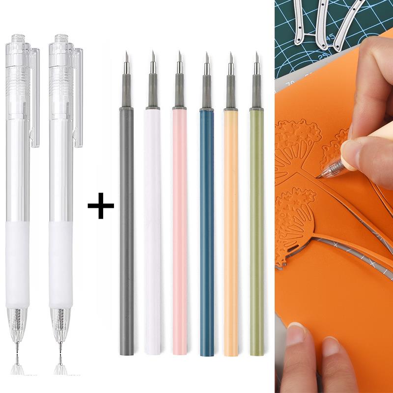 Art Craft Knife - 2 + 6 Stuks Mes Pen