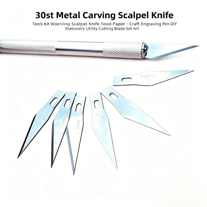 Art Craft Knife - 30Set Graveren Scalpel Mes Kit Metalen
