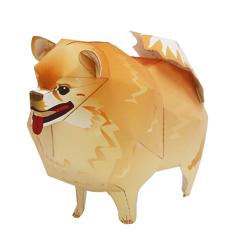 Art Craft With Cardboard - Pommeren Hond Vouwen Origami Art Mini