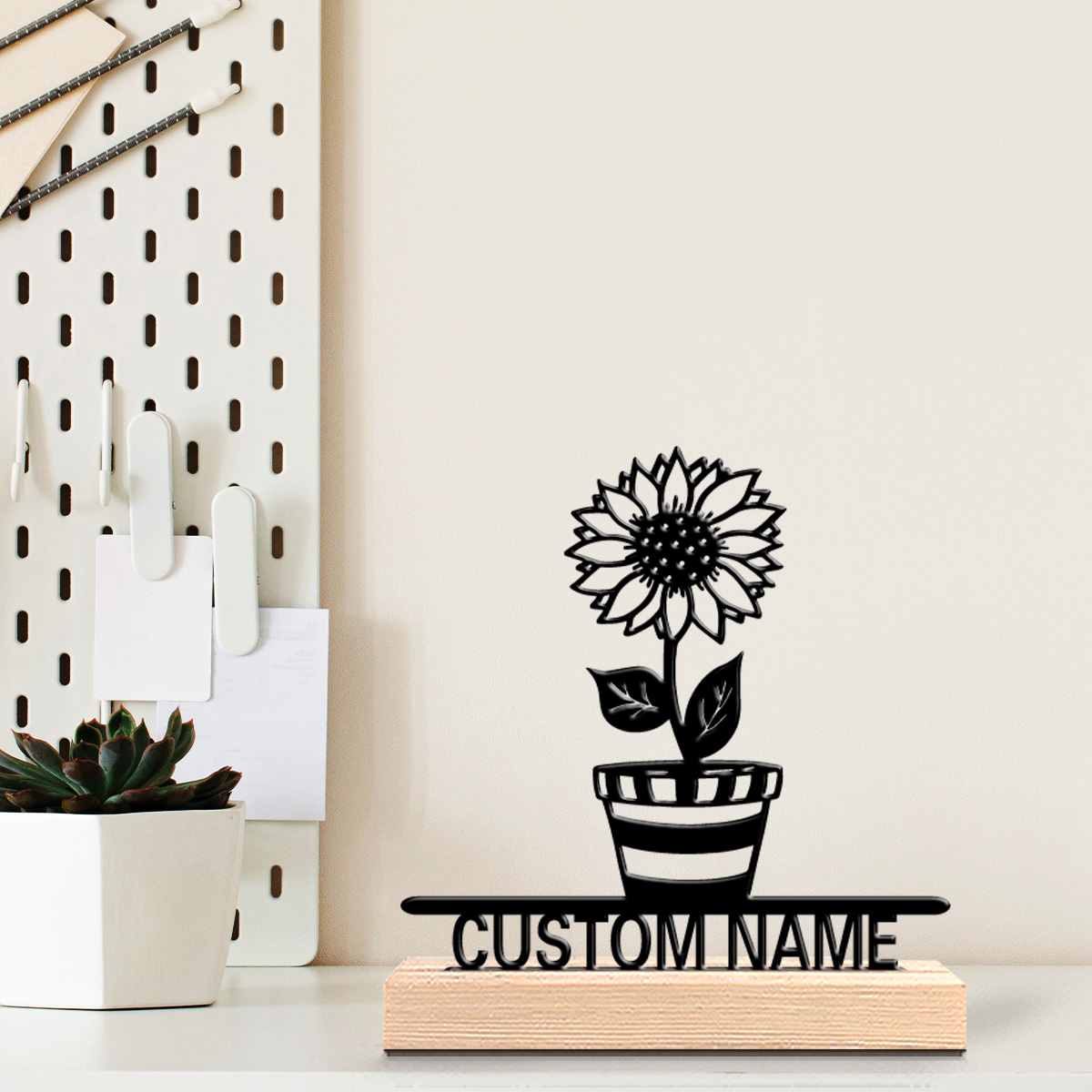 Art Craft Simple - 1 stuk eenvoudig bloemenfiguurtje met gepersonaliseerde