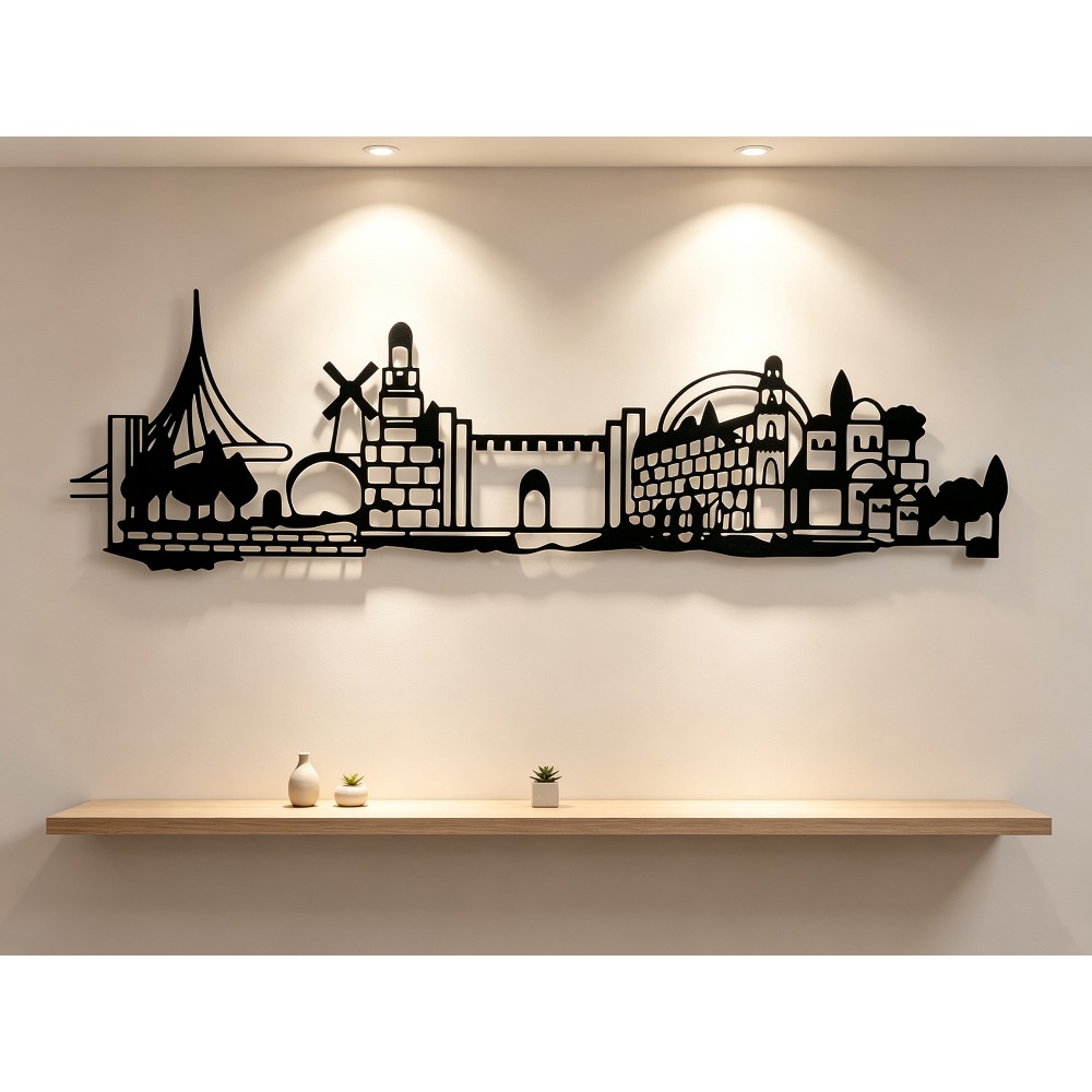 Art & Craft Voucher Code - CIFBUY metalen wanddecoratie met Jeruzalems skyline,