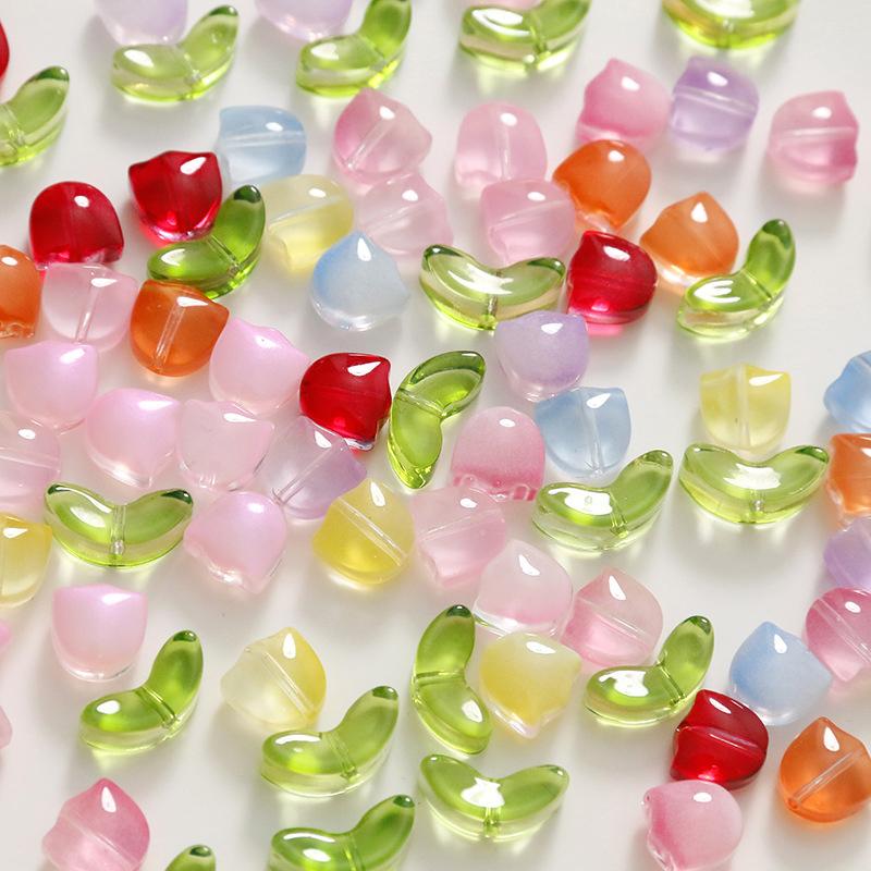 Art Craft Project - Lampwork Bloemkraaltjes 30 Stuks Meerkleurige Glaskraaltjes