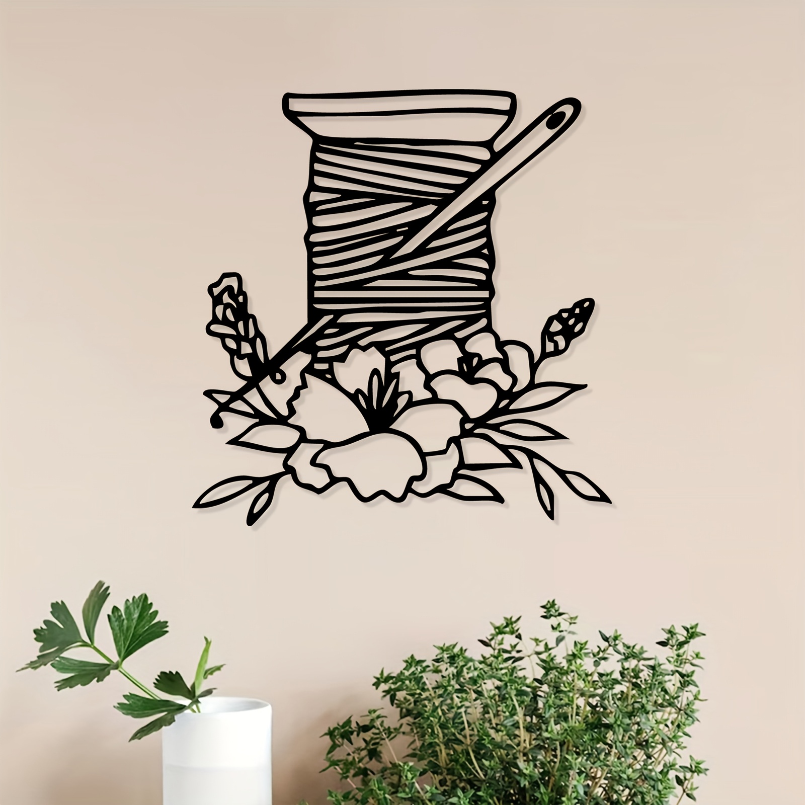 Art Craft Mother'S Day - Draadspoel Bloemen Metalen Wandkunst IJzer Naaien