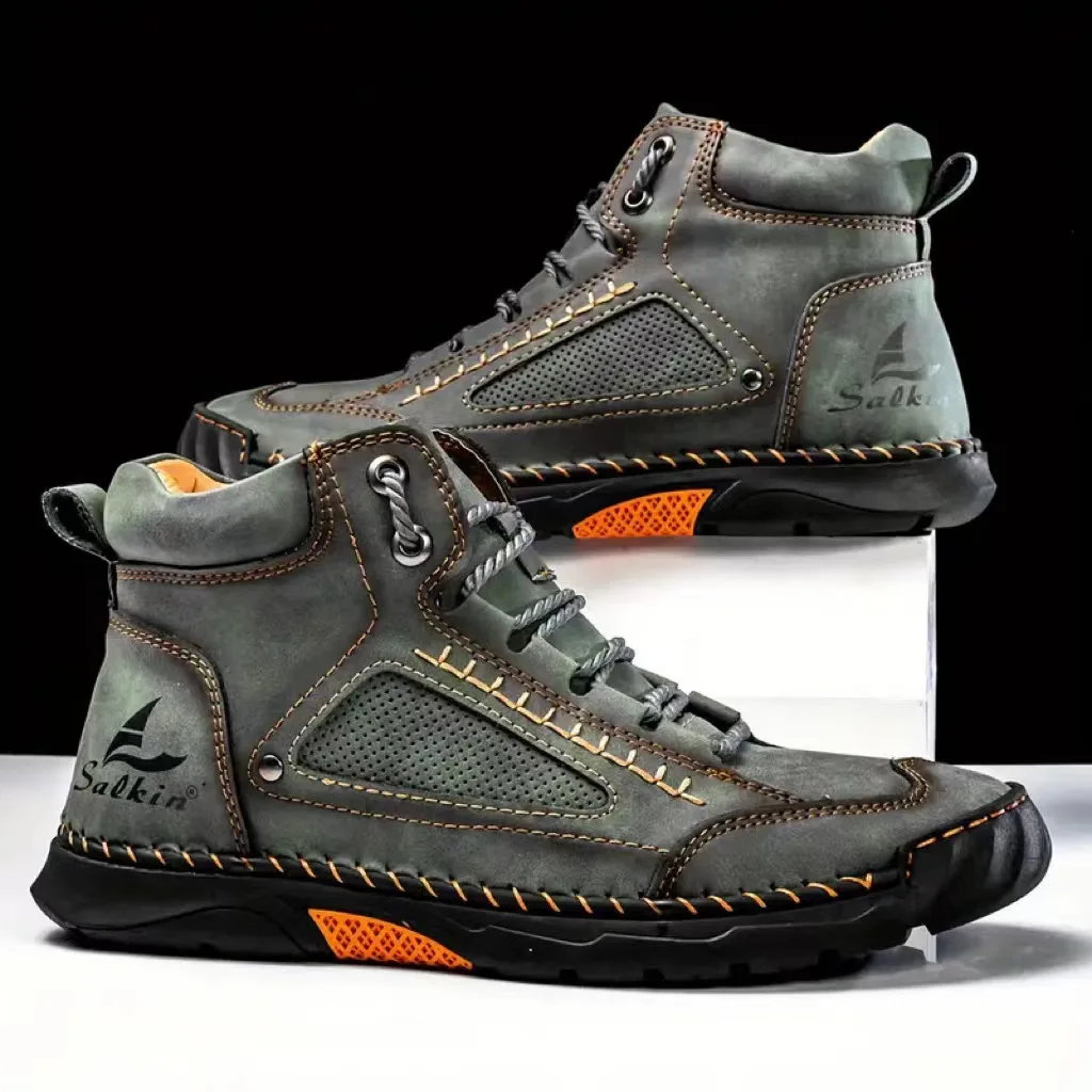 Artwork Craft - Heren Handgestikte Laarzen Plus-size Casual Schoenen