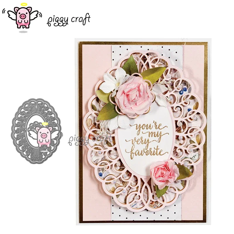 Art Craft Knife - Piggy Craft metalen snijmallen, ovale bloem