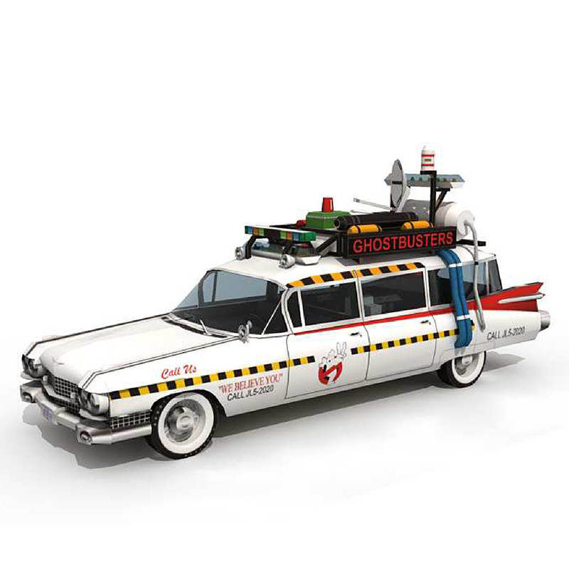 Art Craft With Cardboard - Ghostbusters Auto Ecto-1A 1:20 Origami Art,