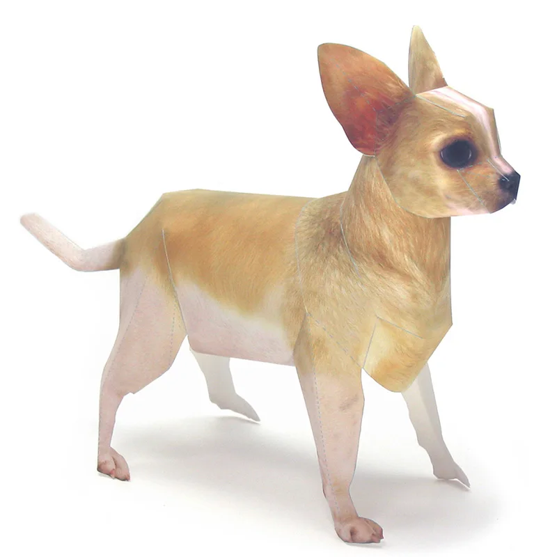 Art Craft With Cardboard - Chihuahua Hond Origami Art Huisdier Papier