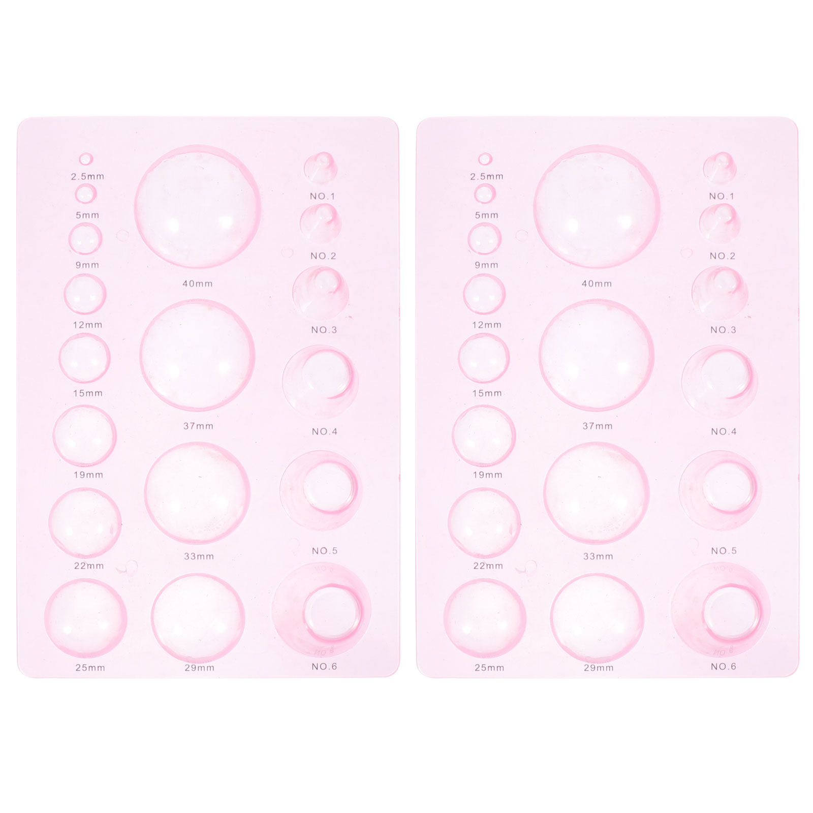 Art Craft Easy With Paper - 2 stuks stevige plastic quilling-mallen, halve