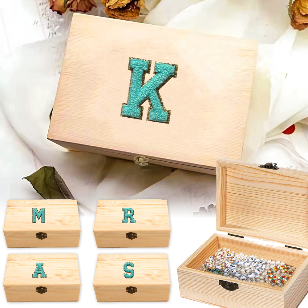 Art And Craft Letter Z - Effen creatieve houten kisten Kunstambachtsdoos Schatkist