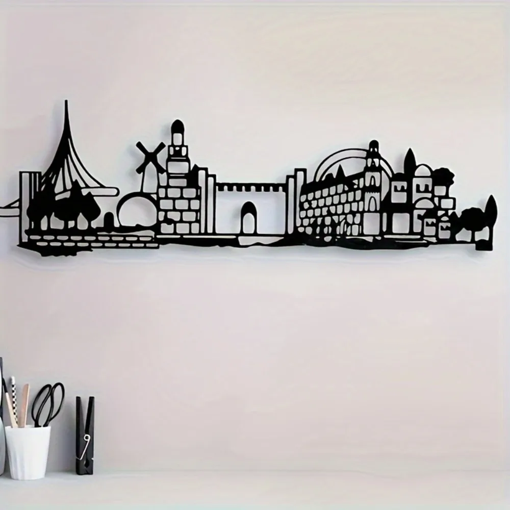 Art & Craft Voucher Code - CIFBUY IJzeren Wanddecoratie Jeruzalem Skyline Oude