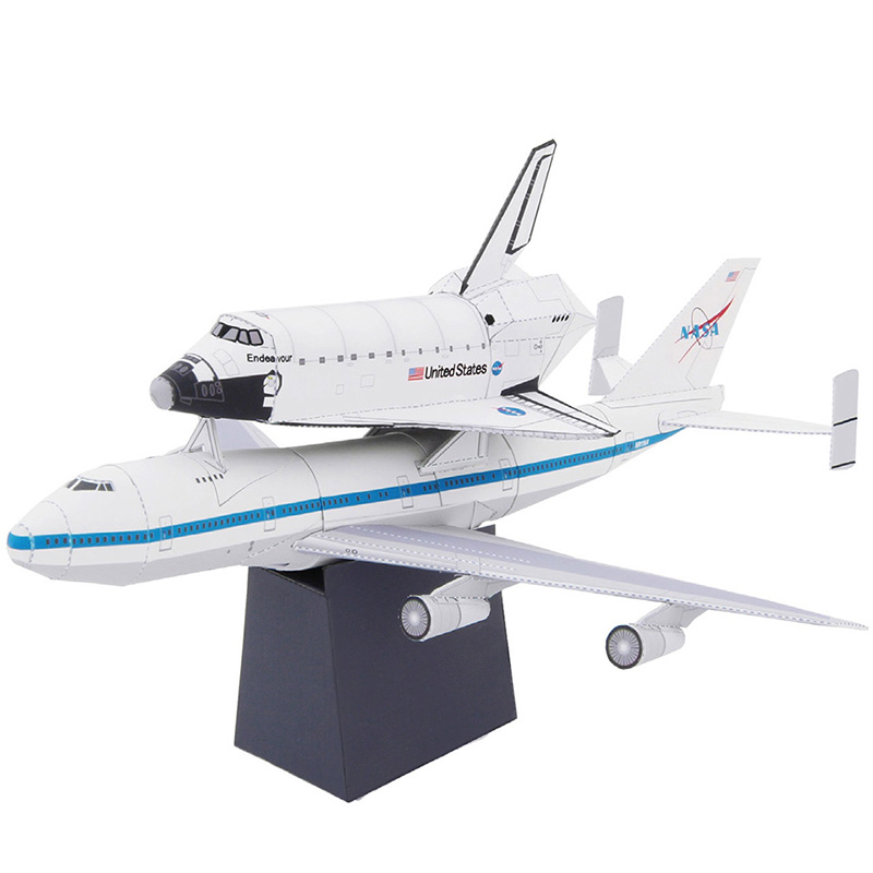 Art Craft With Cardboard - Boeing 747 Shuttle Carrier Vliegtuigen Vouwen