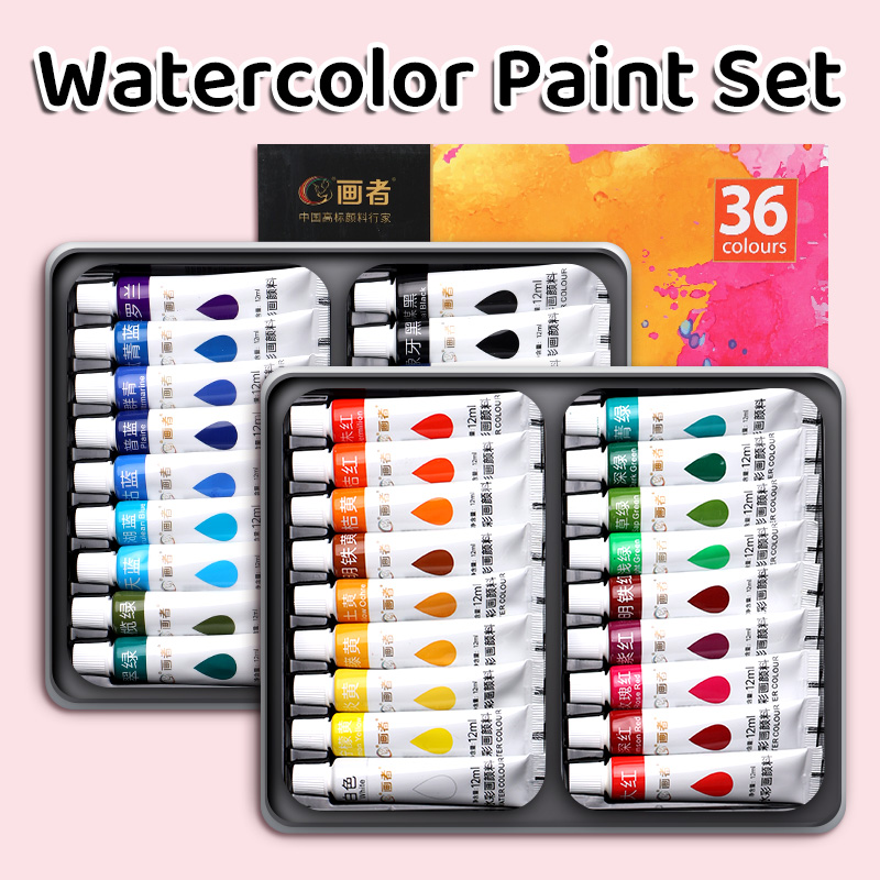 36 kleuren aquarelverfset, elk - Art Craft Easy With Paper recensie en prijs