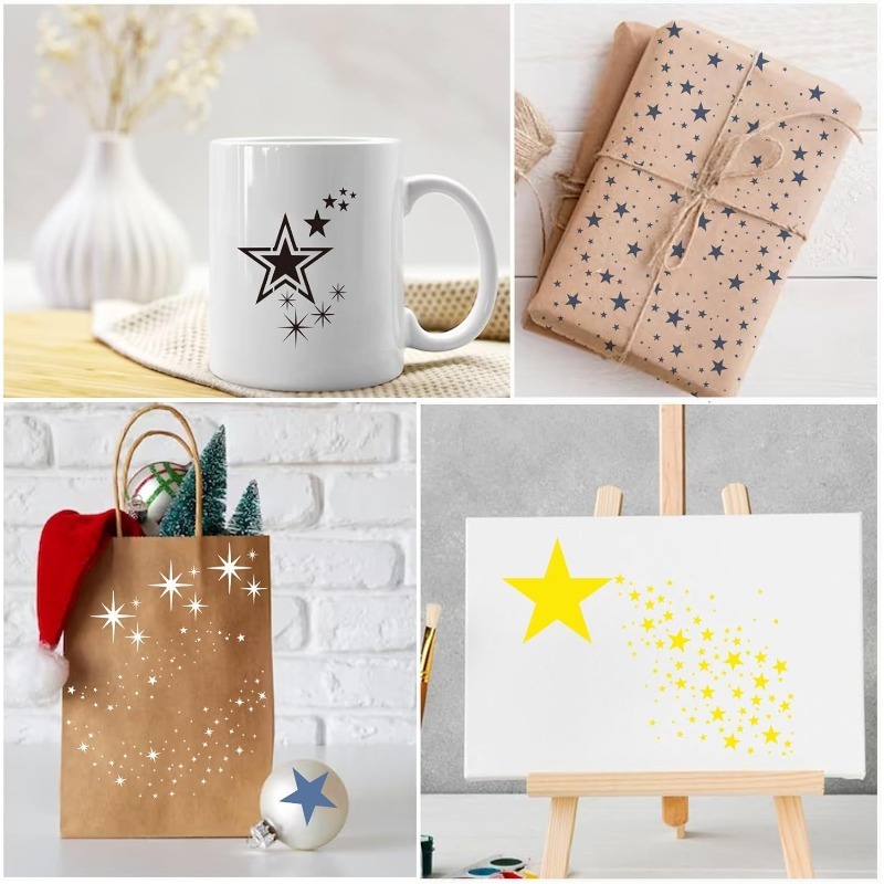 Veelzijdige glanzende stervorm - Art Craft Background recensie en prijs