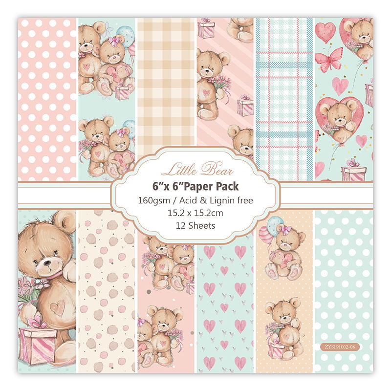 12 vellen kleine beer Scrapboo - Art Craft Background recensie en prijs