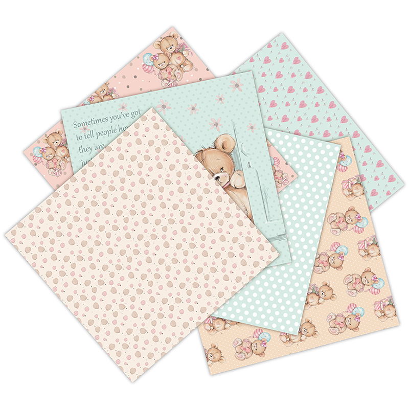 12 vellen kleine beer Scrapboo - Art Craft Background recensie en prijs