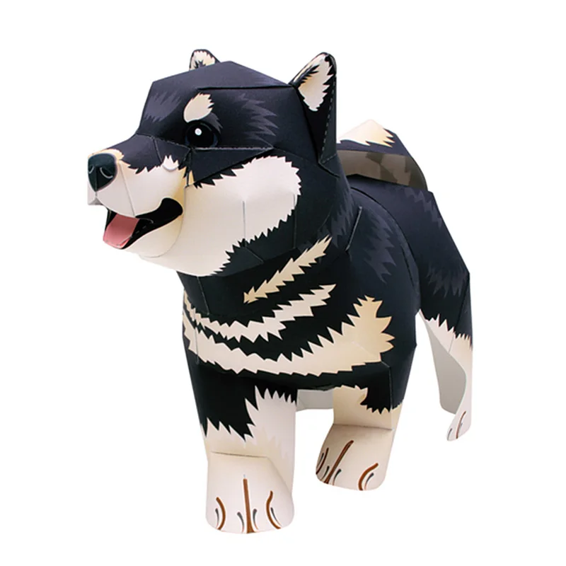 Zwarte Shiba Inu Hond Handgema - Art Craft With Cardboard recensie en prijs