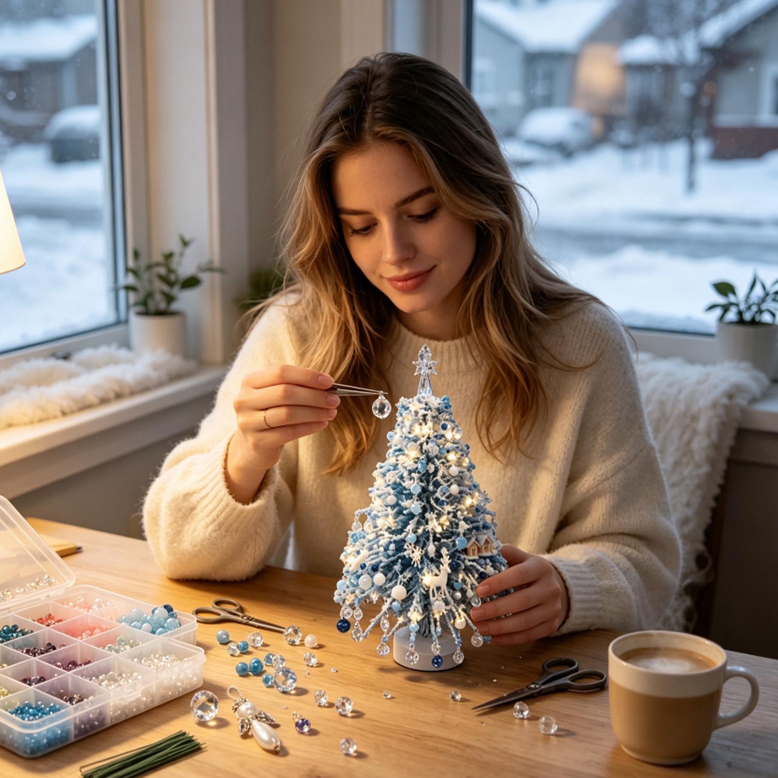 Kerstboom-kralenkunst Winterva - Art Craft Project recensie en prijs