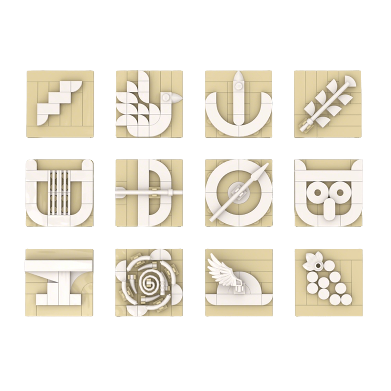 306-delige MOC Sculpturen Twaa - Art Craft Logo Ideas recensie en prijs