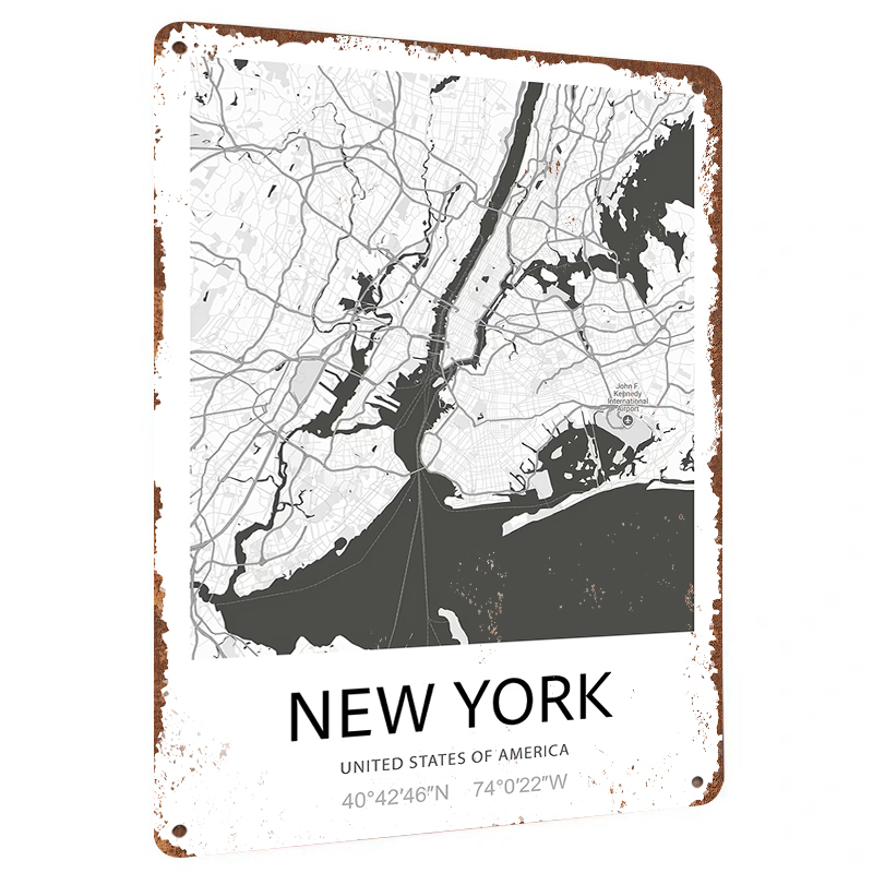 New York City Map Art Metal Wa - Art And Craft New York recensie en prijs