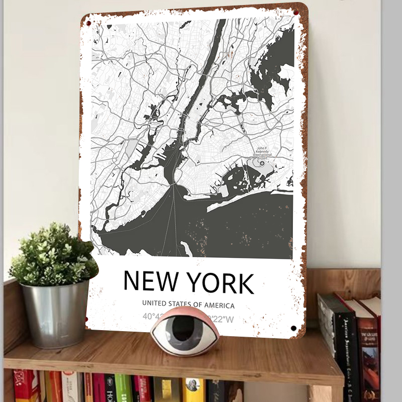 New York City Map Art Metal Wa - Art And Craft New York recensie en prijs
