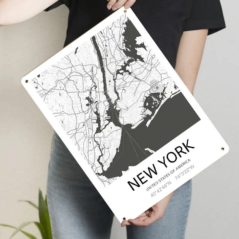 New York City Map Art Metal Wa - Art And Craft New York recensie en prijs