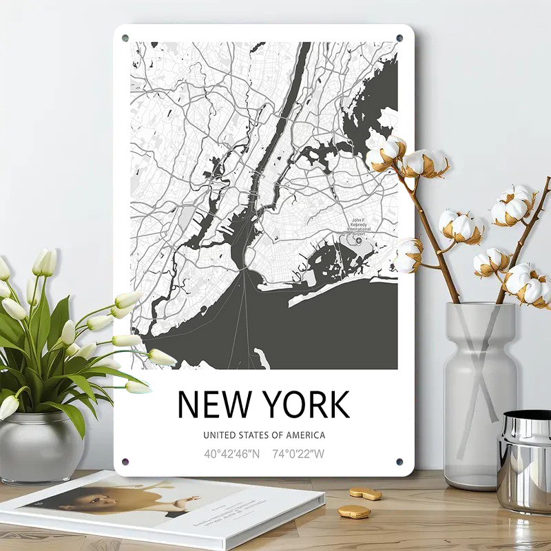 New York City Map Art Metal Wa - Art And Craft New York recensie en prijs