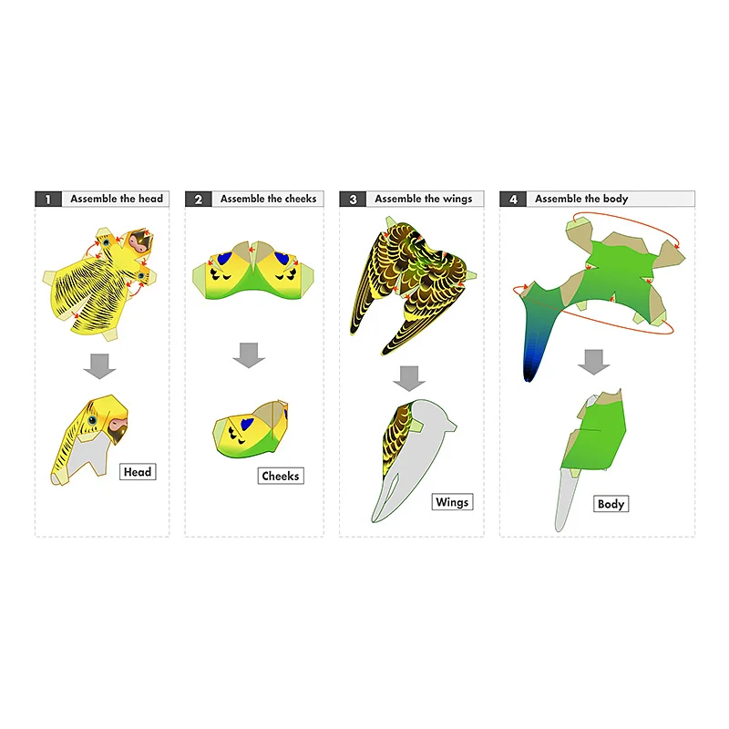 Grasparkiet Papegaai Vogel Han - Art Craft With Cardboard recensie en prijs