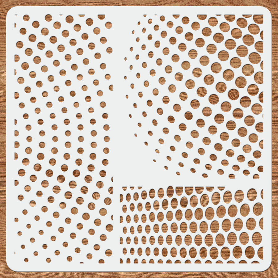 1PC Halftone Dot stencil – 11, - Art Craft Background recensie en prijs